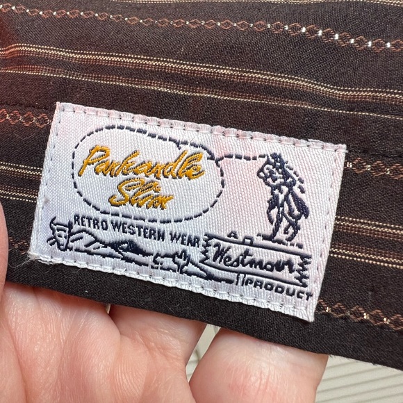 Vintage Panhandle Slim Mens Western Dress Shirt Snap buttons Size Small - Picture 4 of 13